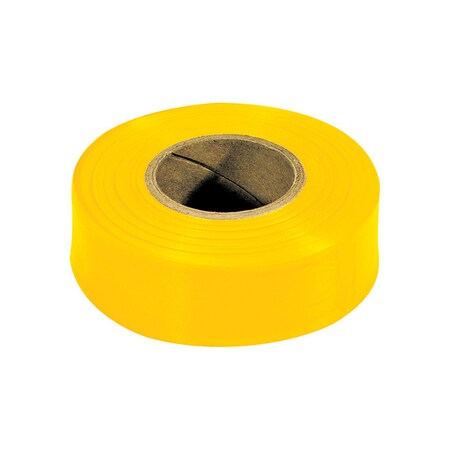 Irwin Flagging Tape, Yellow, 1-3/16 in Wide x 300 ft Length, PVC, 2 mil 65905